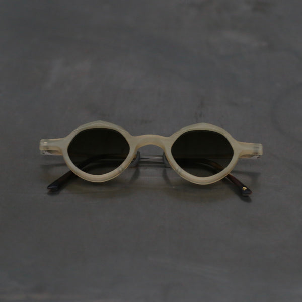 RIGARDS natural buffalo horn wire cut hand-polished glasses RG1094 series set RG-RG1094-HPKJLB amber frame gradient green lenses